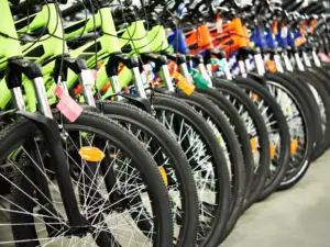 Moutainbikes på række